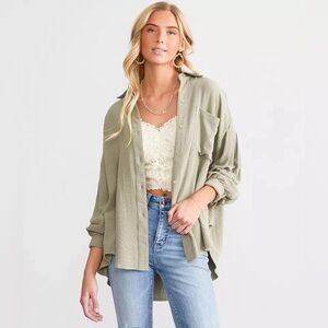 54 large BKE button up soft top preloved euc